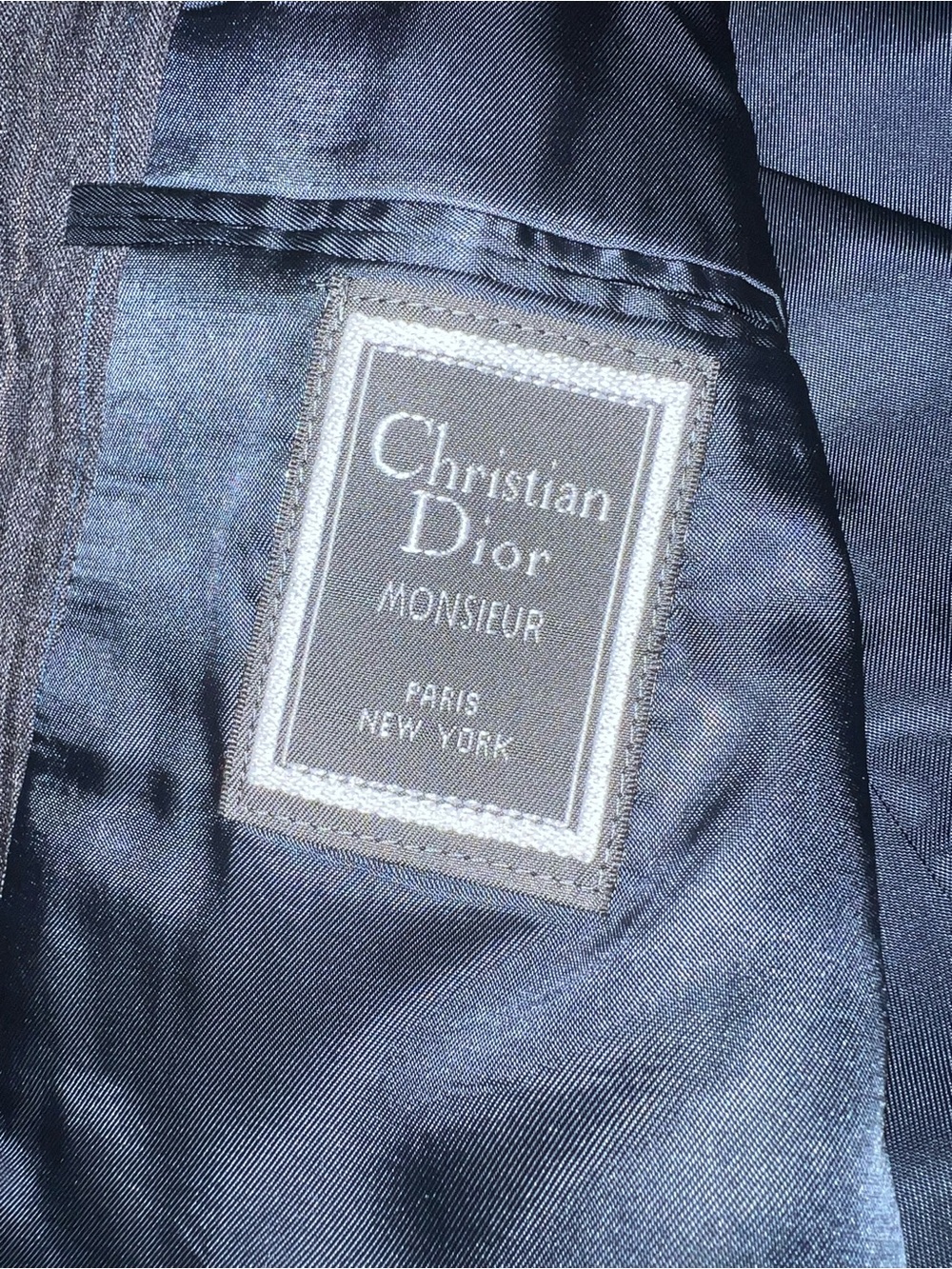 Christian Dior Monsieur Vintage Wool Navy Pinstripe Two-Button Blazer 39L - Picture 3 of 4